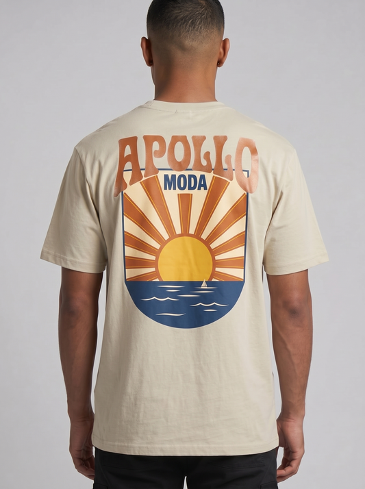 Horizon Oversized Schwere Grafik-T-Shirt