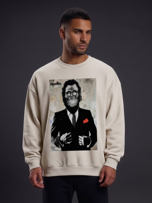 'Monkey Business Only' Oversized Sweatshirt