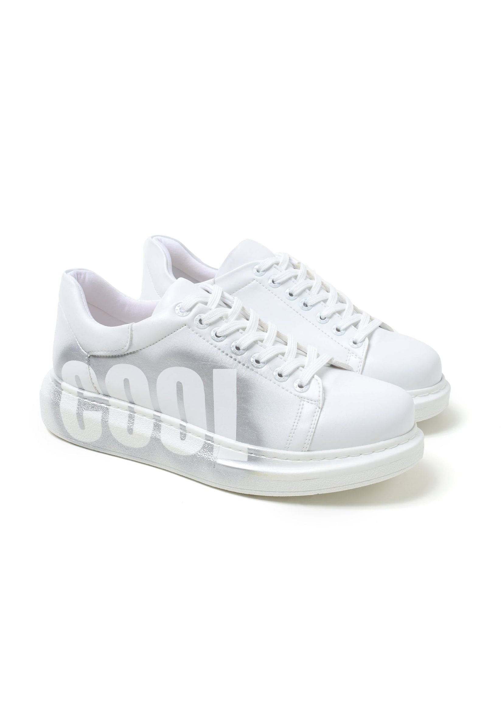 Hand-Painted Customized Sneakers for Men by Apollo Moda | Nestor COOL Silver