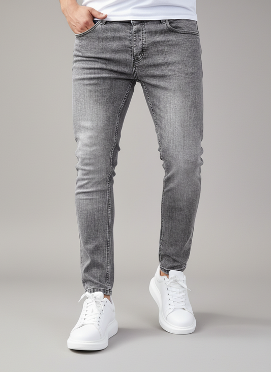 Men's Washed Pocket Slim Fit Jeans