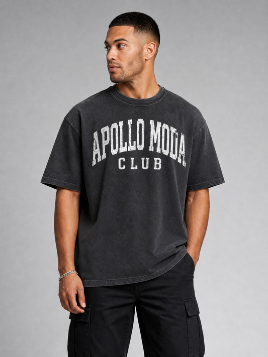 Club Gewaschenes Farbverlauf Oversized T-Shirt