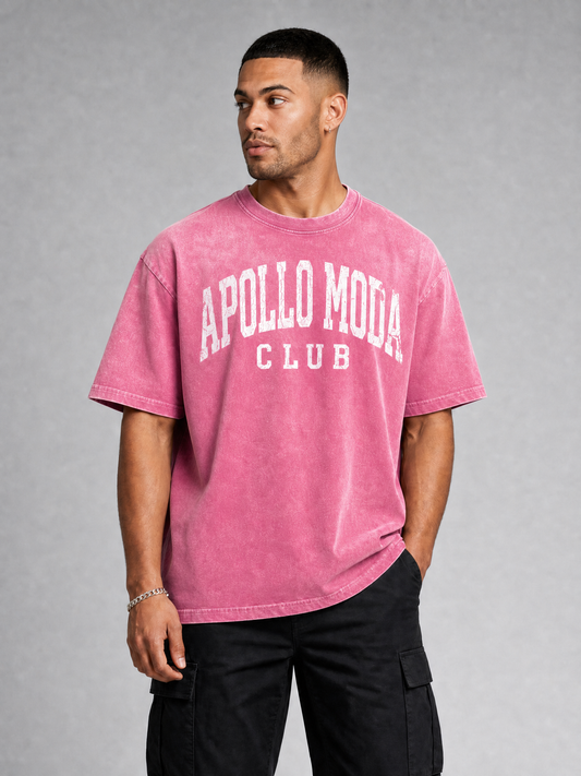 Club Gewaschenes Farbverlauf Oversized T-Shirt