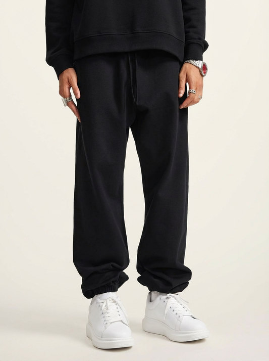 Apollo Heavyweight Cotton Black Sweatpants