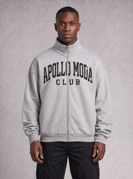 Club Collegiate Oversized Sweatshirt mit durchgehendem Reißverschluss