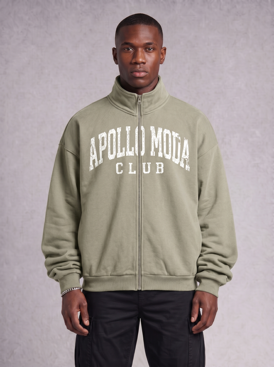 Club Collegiate Oversized Sweatshirt mit durchgehendem Reißverschluss