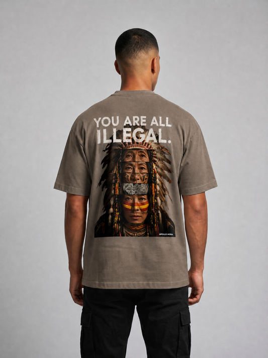 You Are All Illegal Oversized Schwere Grafik-T-Shirt