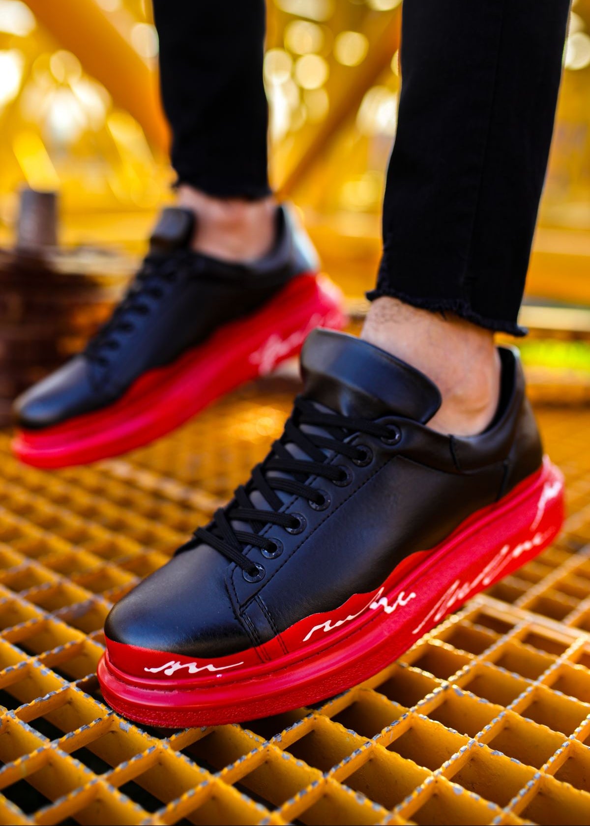 Hand-Painted Customized Sneakers for Men by Apollo Moda | Ember Fade