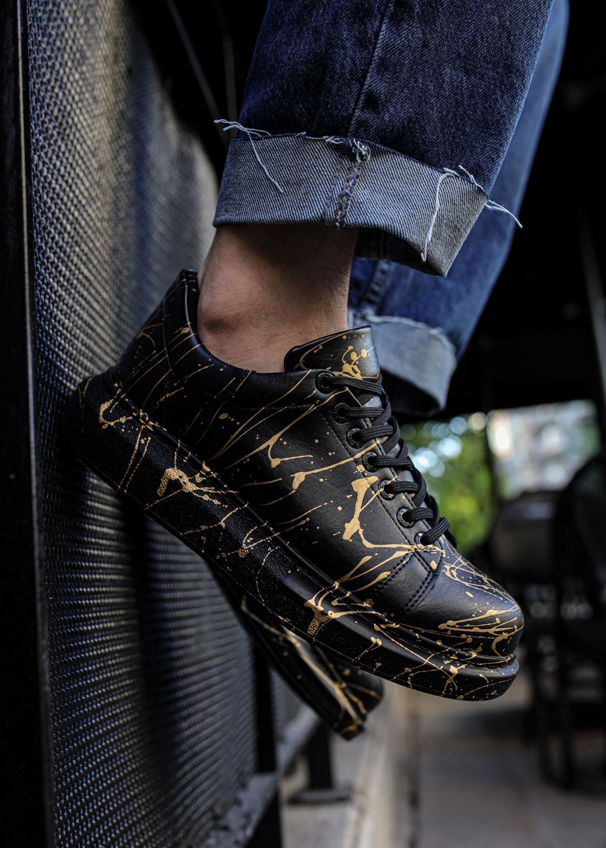 Hand-Painted Customized Sneakers for Men by Apollo Moda | Stardust Pulse