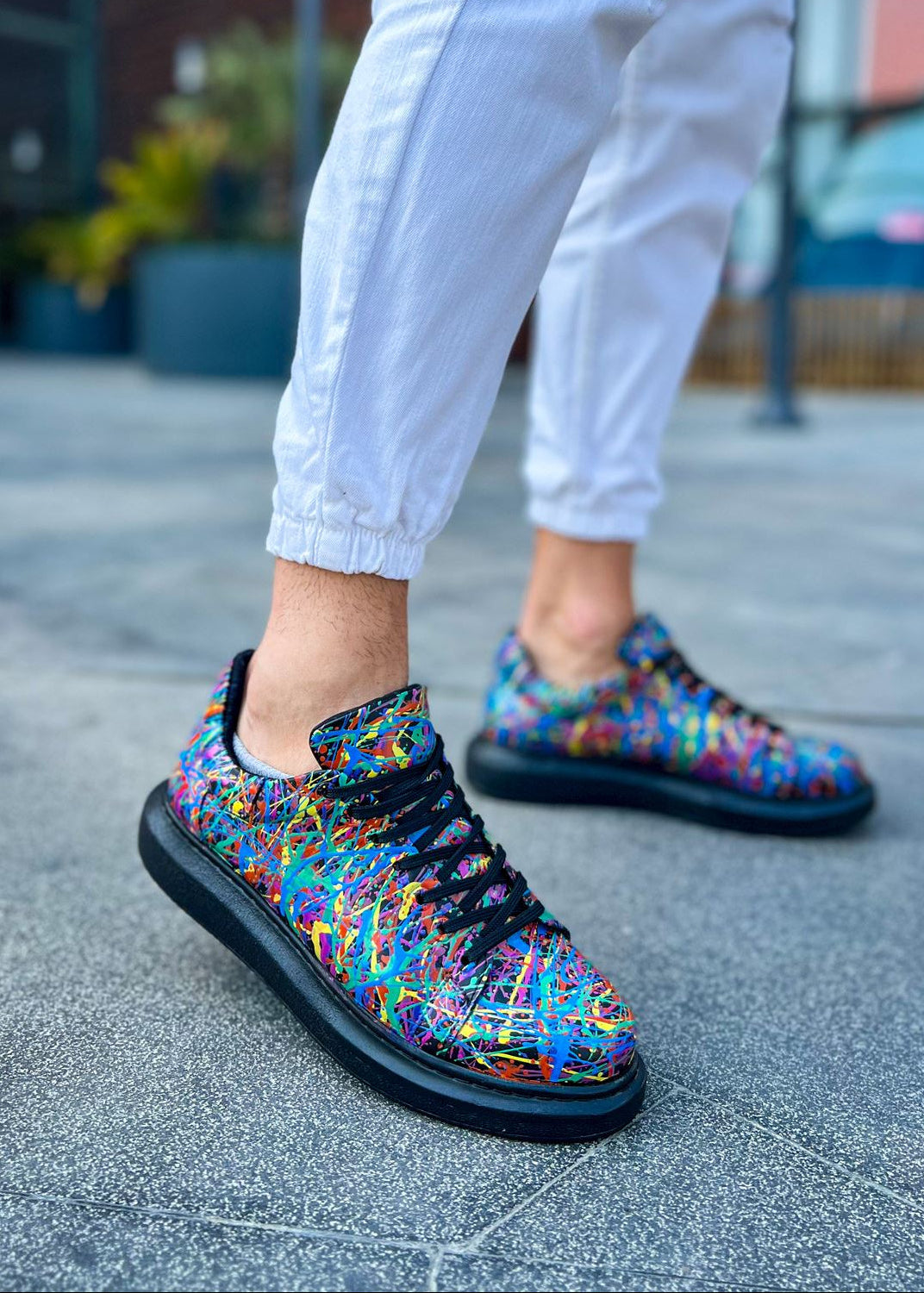 Customized Hand-Painted Sneakers for Men by Apollo Moda | Artsy 1