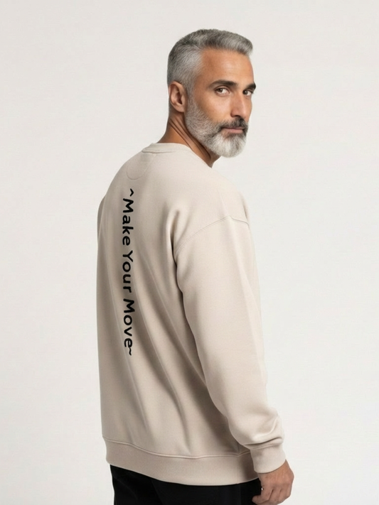 'Make Your Move' Oversized Cotton Sweatshirt