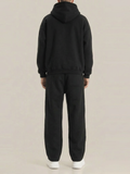 Fleece Oversized Black Sweatpants