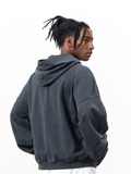 Reverse Pocket Design Distressed Hoodie