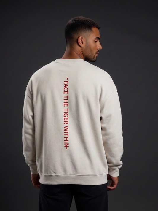 'Face The Tiger Within' Oversized Sweatshirt