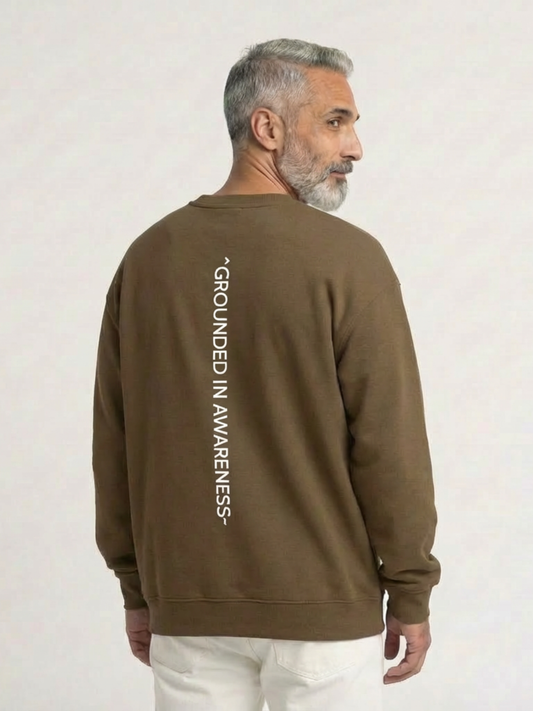 'Grounded in Awareness' Oversized Sweatshirt