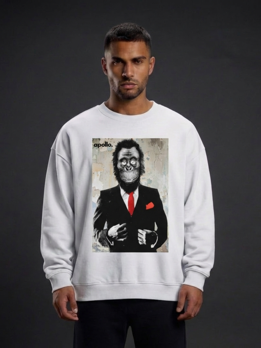 'Monkey Business Only' Oversized Sweatshirt