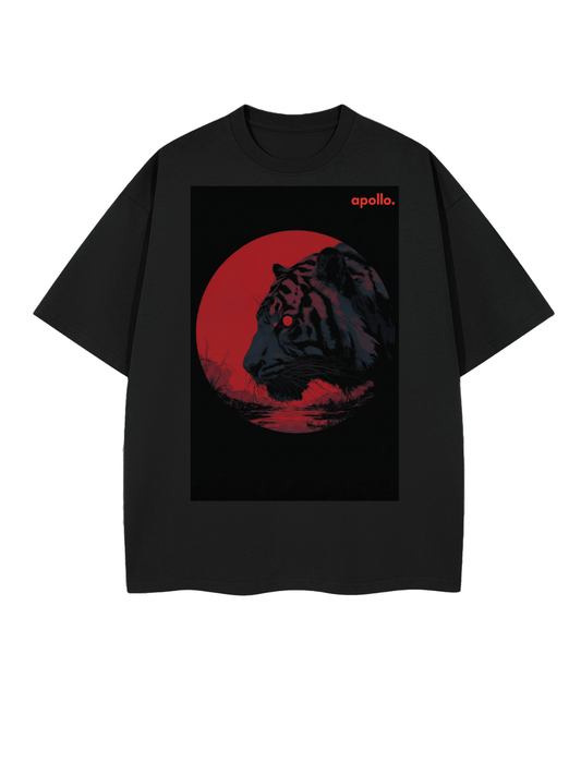 T-shirt oversize « Affronte le tigre qui est en toi »