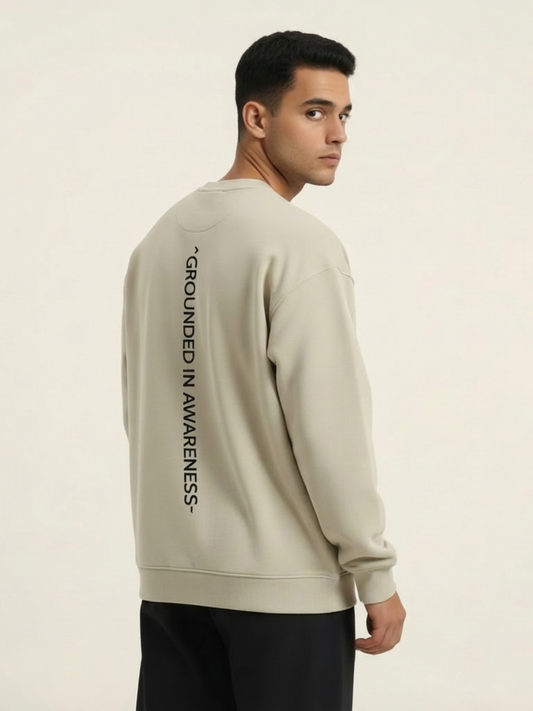 'Grounded in Awareness' Oversized Sweatshirt