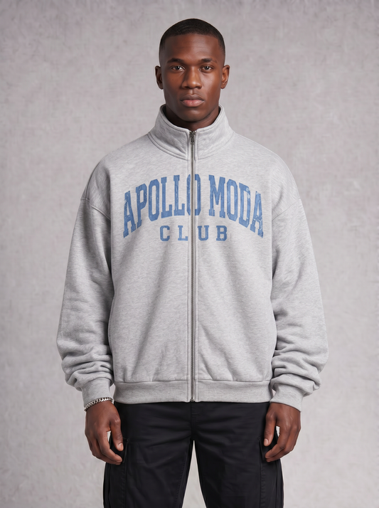 Club Collegiate Oversized Sweatshirt mit durchgehendem Reißverschluss