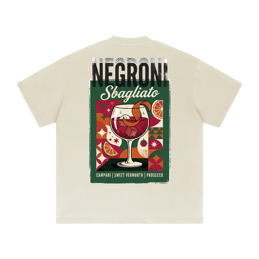 T-shirt grafica oversize Negroni Sbagliato pesante