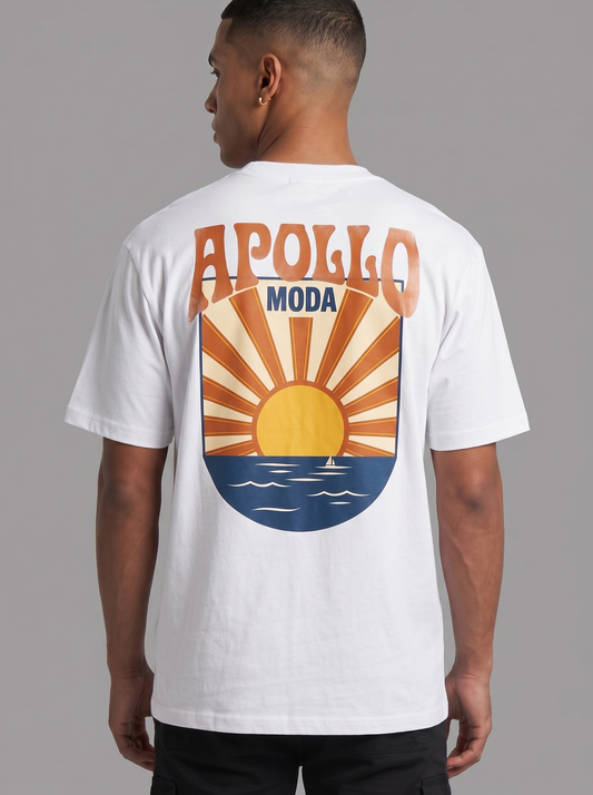 T-shirt grafica oversize Horizon pesante