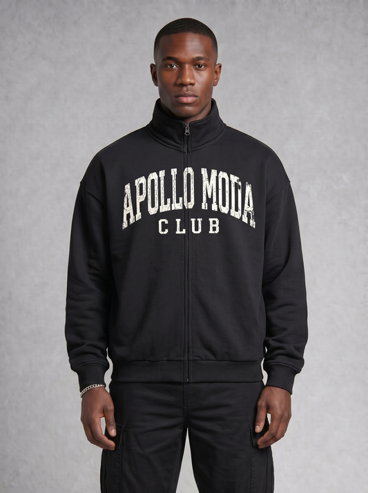 Club Collegiate Oversized Sweatshirt mit durchgehendem Reißverschluss