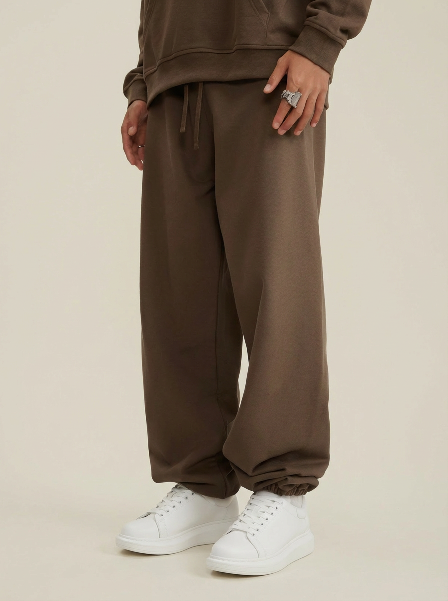 Apollo Heavyweight Cotton Brown Sweatpants