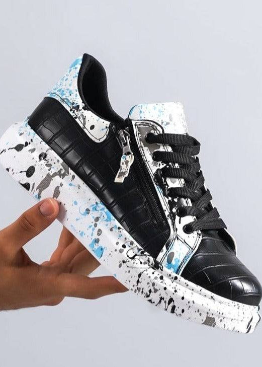 Customized Low Top Sneakers for Men by Apollo Moda | Paolo Azure Serpent