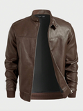 Men's Retro Casual PU Leather Jacket