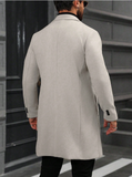 Men’s Double-Breasted Long Coat