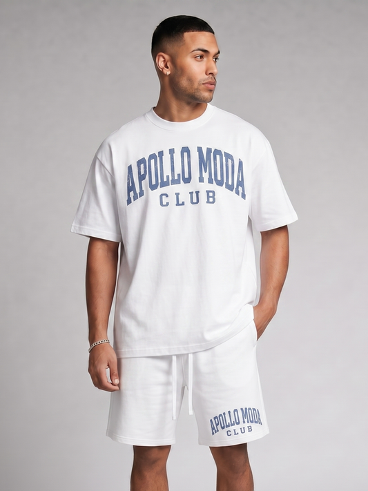 T-shirt grafica oversize Club collegiale