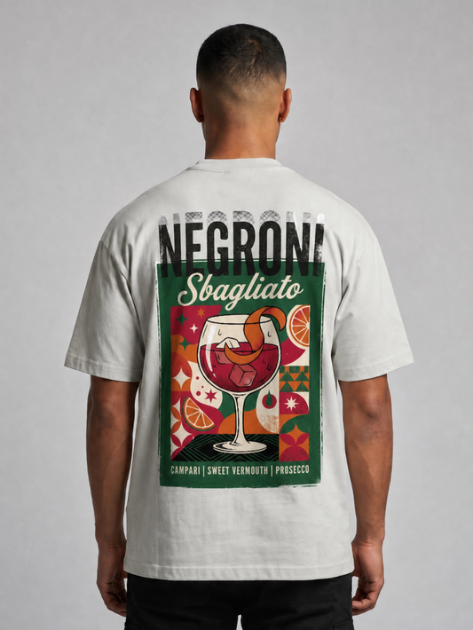 T-shirt grafica oversize Negroni Sbagliato pesante