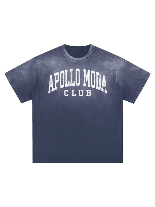 T-shirt oversize Club lavata a gradiente