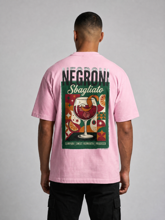 T-shirt grafica oversize Negroni Sbagliato pesante