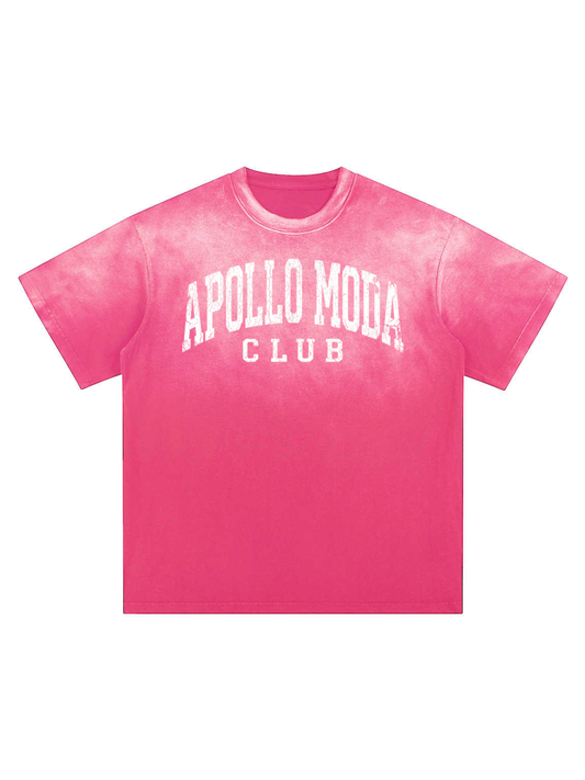 T-shirt oversize Club lavata a gradiente