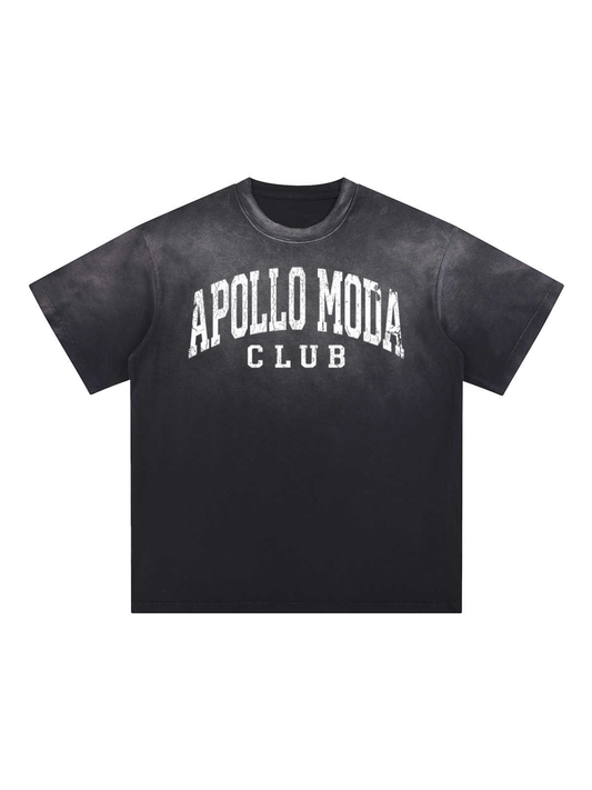T-shirt oversize Club lavata a gradiente