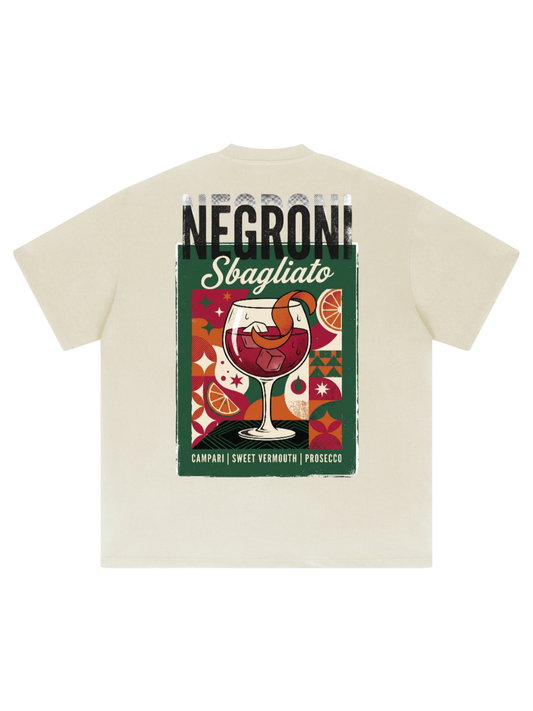 Negroni Sbagliato Oversized Schwere Grafik-T-Shirt