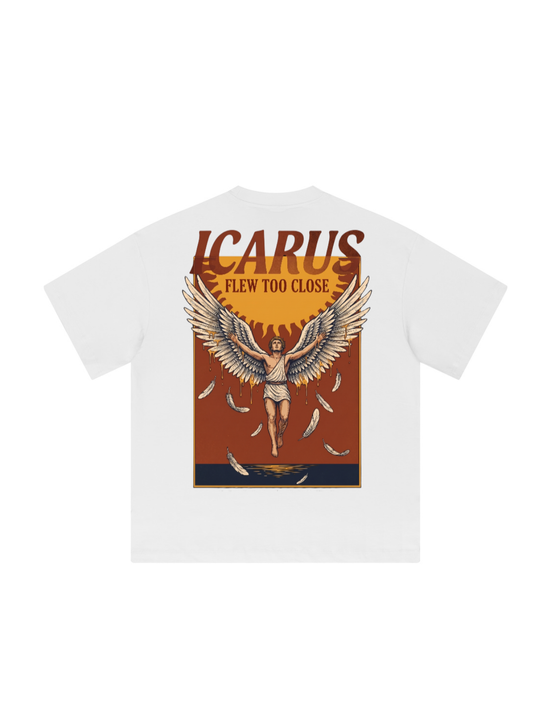 T-shirt grafica oversize Icarus Flew Too Close