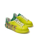 Hand-Painted Customized Sneakers for Women by Apollo Moda | Genova "FREE" Yellow/Green