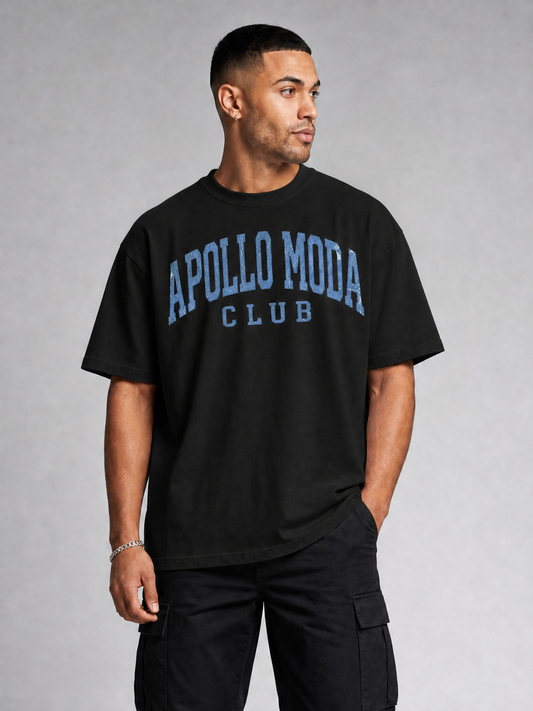 T-shirt grafica oversize Club collegiale