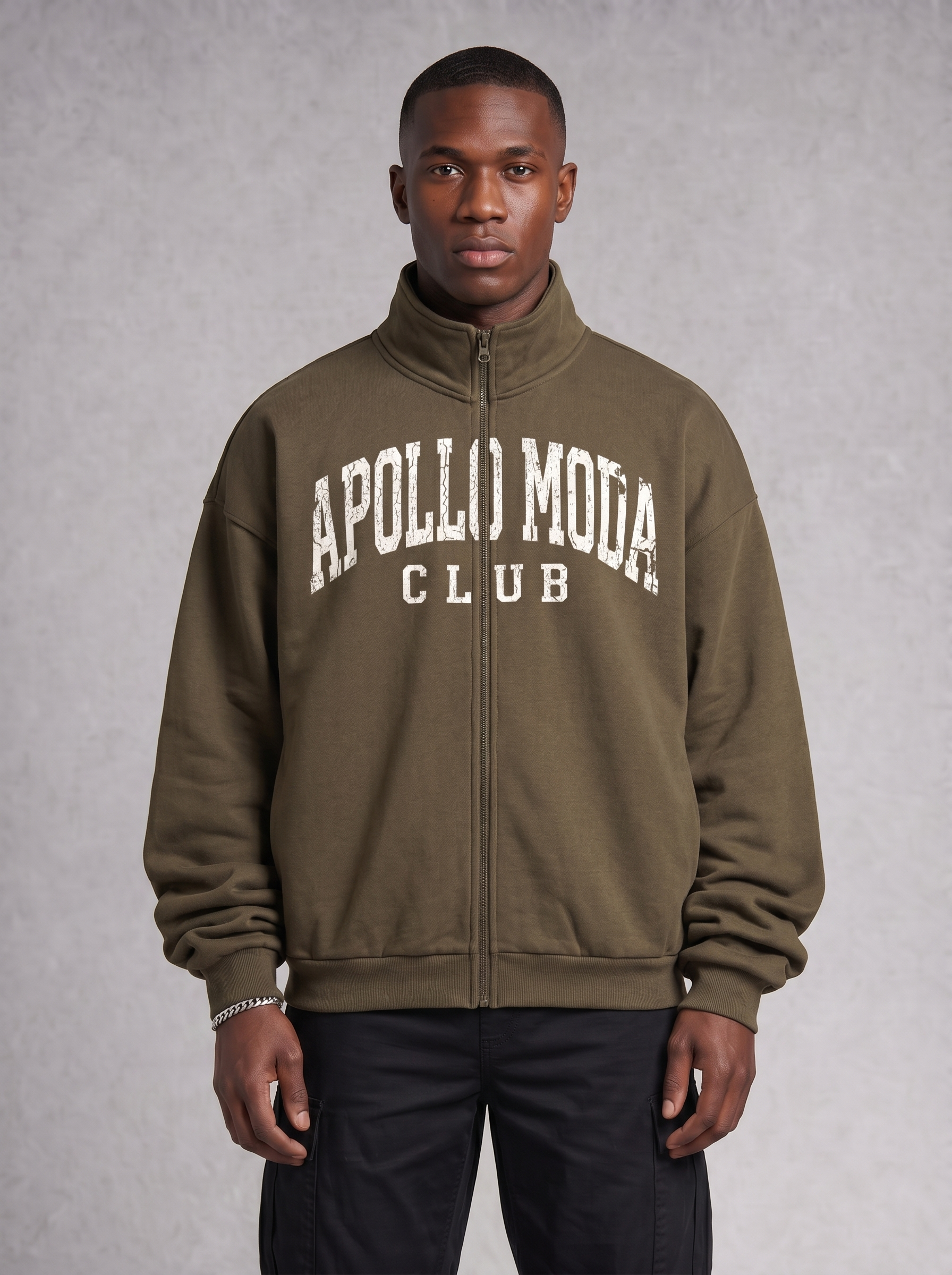 Club Collegiate Oversized Full-Zip Sweatshirt